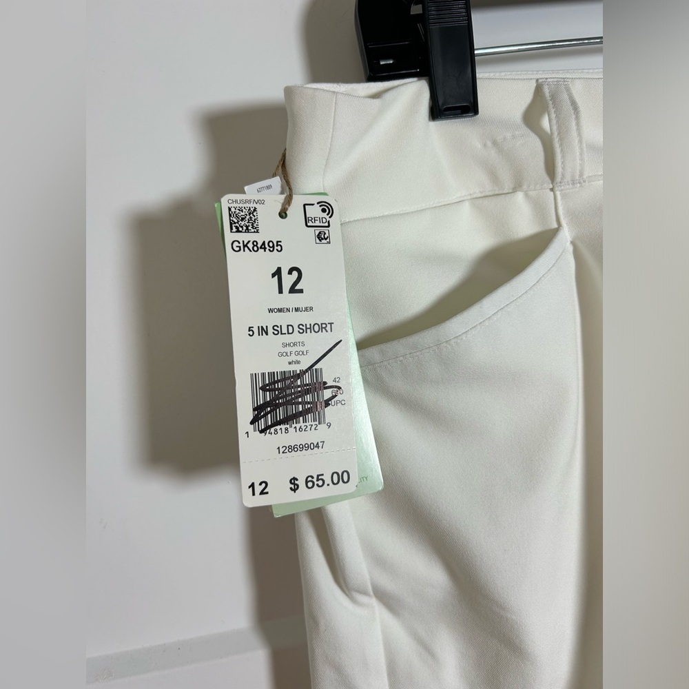 NWT Adidas white golf shorts women’s size 12 - Picture 3 of 11